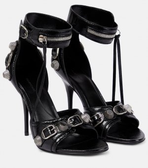 Украшенные кожаные сандалии , черный Balenciaga