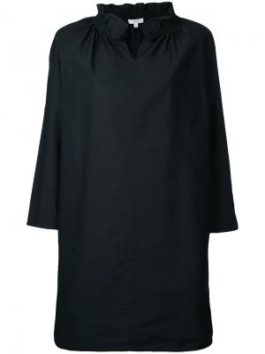 Платье с оборкой на воротнике Atlantique Ascoli. Цвет: чёрный