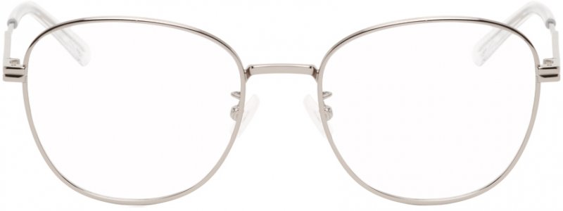 Gunmetal Oval Glasses Bottega Veneta. Цвет: 003 rutheni
