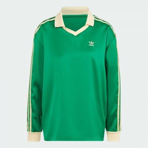 Лонгслив 3-Stripes Satin, зеленый Adidas
