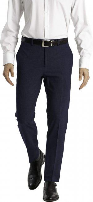Мужские узкие классические брюки стрейч , темно-синий Calvin Klein