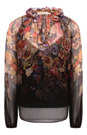 Шелковая блузка Zimmermann. Цвет: разноцветный