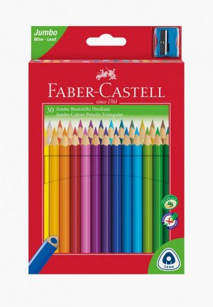 Набор карандашей Faber-Castell Jumbo, цветные, трехгранные, утолщенные, 30 цв.. Цвет: разноцветный