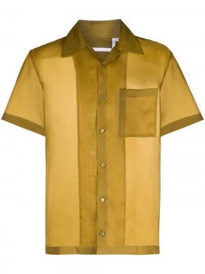 Рубашка с короткими рукавами Helmut Lang. Цвет: зеленый