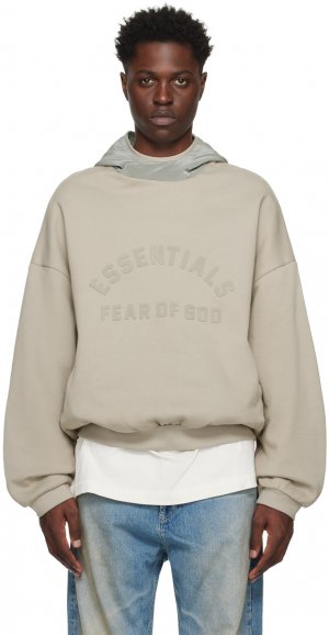 Серый худи с капюшоном , цвет Seal/Seal Fear Of God Essentials