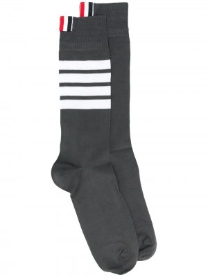Носки с полосками 4-Bar Thom Browne. Цвет: 025 dark grey
