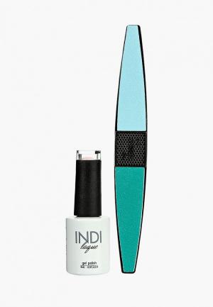 Набор для ухода за ногтями Runail Professional пилка ногтей и Гель-лак INDI laque Тон №3500, 9 мл. Цвет: прозрачный