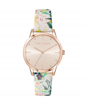 Женские часы Poppiey с белым кожаным ремешком, 38 мм , белый Ted Baker
