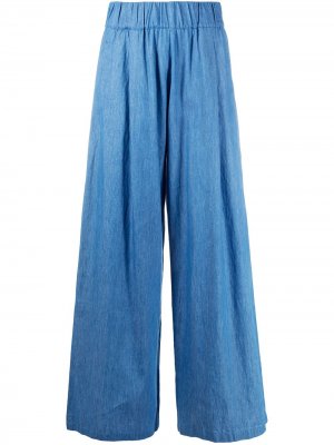 Расклешенные брюки Chambray Semicouture. Цвет: синий