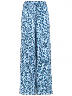 Wide leg printed trousers Tufi Duek. Цвет: синий