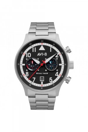 Классические аналоговые кварцевые часы из нержавеющей стали — Av-4088-11 , черный AVI-8