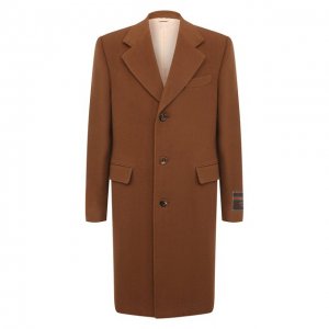 Шерстяное пальто Gucci. Цвет: коричневый