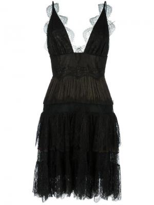 Кружевное платье с пышной юбкой Maria Lucia Hohan. Цвет: чёрный