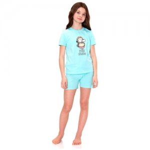 Пижама для девочек арт 11386, р.30 N.O.A.. Цвет: голубой