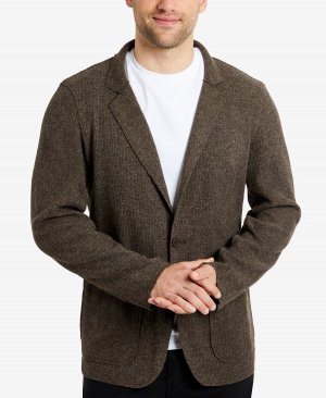 Мужское спортивное пальто flex свободного кроя из трикотажа, темно-коричневый Kenneth Cole