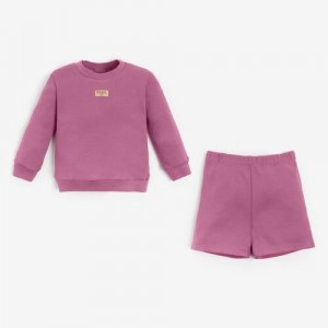 Комплект одежды , размер 80-86, красный, розовый Minaku. Цвет: розовый/красный/малиновый