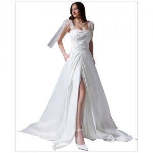 Свадебное платье размер 44, регулируемый размер, цвет айвори VEHOVAdresses. Цвет: белый