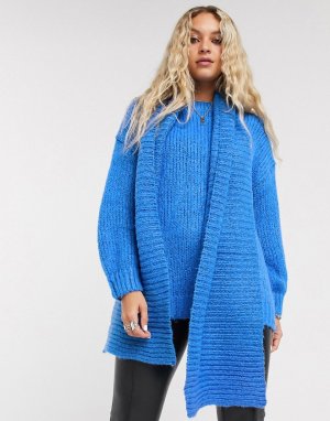 Комплект из синего джемпера с шарфом -Синий Bershka