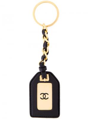 Брелок с логотипом Chanel Vintage. Цвет: чёрный