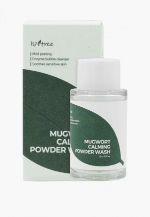 Пудра энзимная IsnTree Успокаивающая с полынью Mugwort Calming Powder Wash, 15 г. Цвет: белый