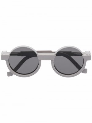 Солнцезащитные очки в круглой оправе VAVA Eyewear. Цвет: серый