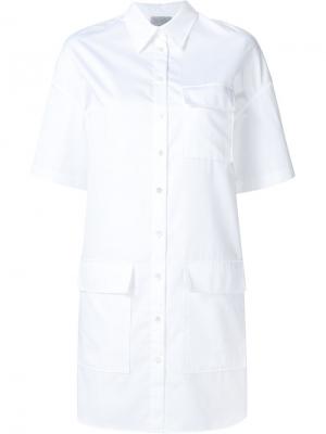 Платье-рубашка с короткими рукавами Grey Jason Wu. Цвет: белый