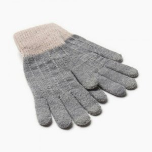 Перчатки , размер 8.5, серый Minaku. Цвет: серый/синий