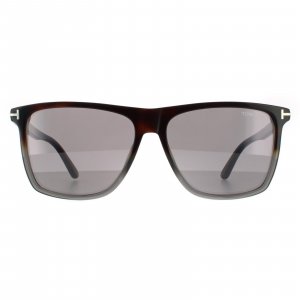 Прямоугольные цветные гаванские серые зеркальные солнцезащитные очки Fletcher FT0832 , серый Tom Ford