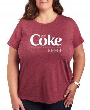 Модная футболка больших размеров с рисунком Coca Cola , красный Air Waves