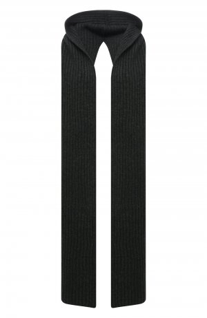 Шерстяной шарф-капюшон Totême. Цвет: серый