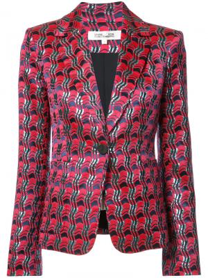 Классический пиджак Grove Check Dvf Diane Von Furstenberg. Цвет: красный