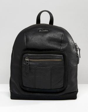 Небольшой кожаный рюкзак Dr Martens. Цвет: черный
