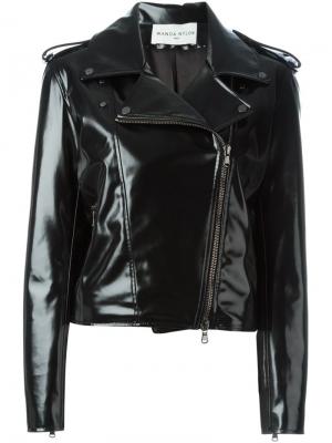 Байкерская куртка Wanda Nylon. Цвет: чёрный