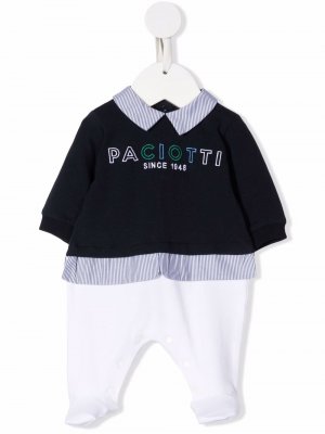 Пижама с логотипом Cesare Paciotti 4Us Kids. Цвет: синий