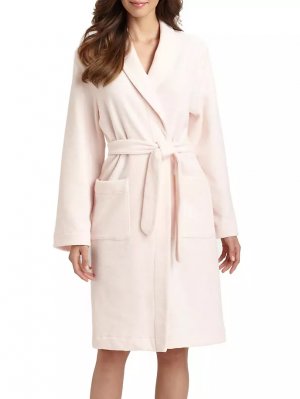 Плюшевый халат с запахом Hanro, светло-розовый HANRO