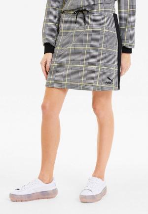 Юбка PUMA Recheck Pack Mini Skirt. Цвет: серый