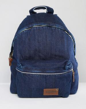 Уплотненный джинсовый рюкзак темного цвета Pak R Kuroki Eastpak. Цвет: синий