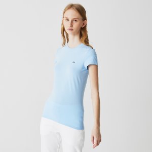 Футболки Женская футболка Regular Fit Lacoste. Цвет: голубой