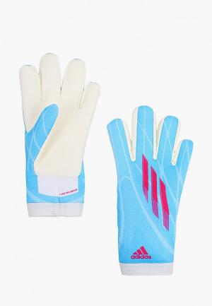 Перчатки вратарские adidas X GL TRN. Цвет: голубой