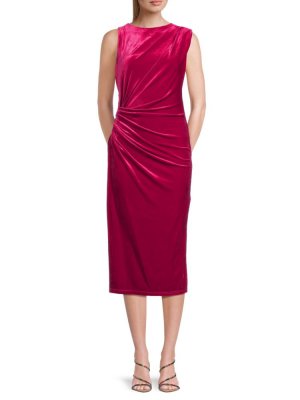 Бархатное платье со сборками , темно-розовый Sam Edelman
