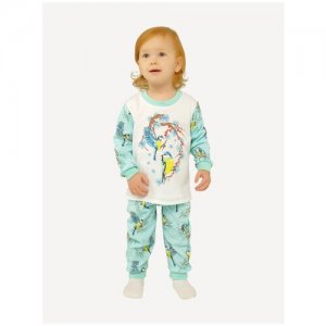 Пижама для малыша Babyglory Зимняя сказка (интерлок) ментоловый 28-86. Цвет: зеленый