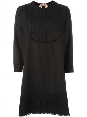 Платье-туника с нагрудником Nº21. Цвет: чёрный