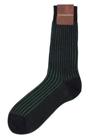 Хлопковые носки Stefano Ricci. Цвет: зелёный