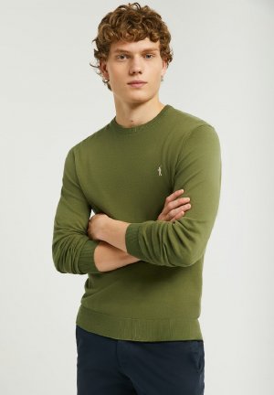 Вязаный свитер U NECK GG12 , цвет green Polo Club