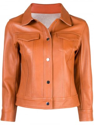 Куртка Fox со вставками Lth Jkt. Цвет: коричневый