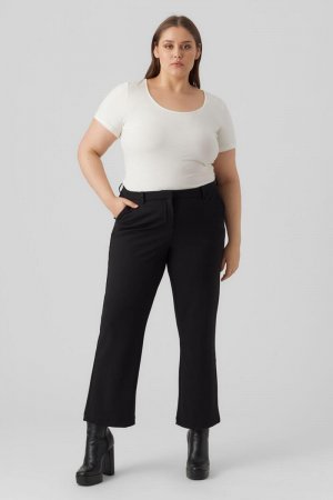 Свободные прямые брюки больших размеров, черный Vero moda curve