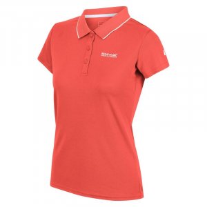 Женская прогулочная рубашка с коротким рукавом Maverik V - оранжевая REGATTA, цвет rot Regatta