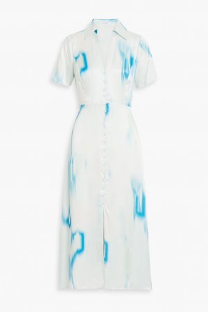 Платье-рубашка миди Balisa из стираного шелка цвета тай-дай , светло-синий Equipment