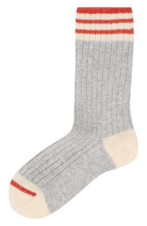 Кашемировые носки Brunello Cucinelli. Цвет: серый