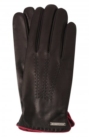 Кожаные перчатки Corneliani. Цвет: синий
